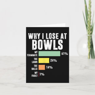 Tarjeta Por Qué Perdí En El Divertido Bowls