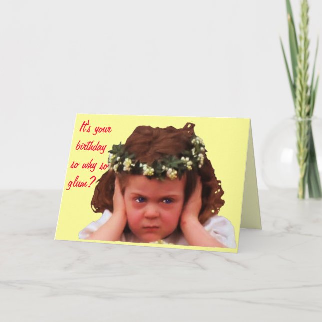 Tarjeta ¿Por qué tan triste? (Anverso)