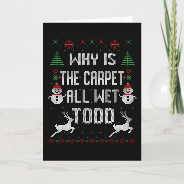 Tarjeta ¿Por qué toda la alfombra está mojada, Todd? (Anverso)