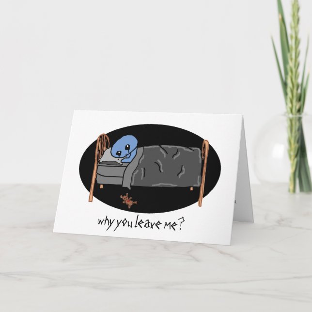 Tarjeta ¿por qué usted me deja? (Anverso)