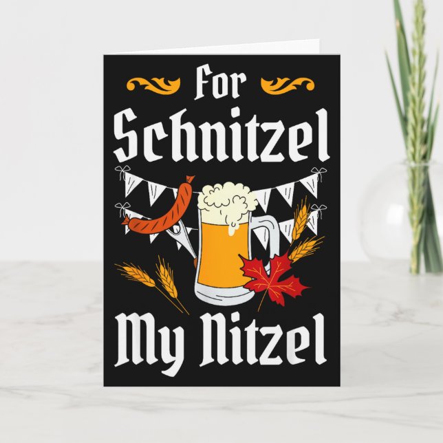 Tarjeta Por Schnitzel Mi Nitzel Festival Cerveza Alemán  (Anverso)