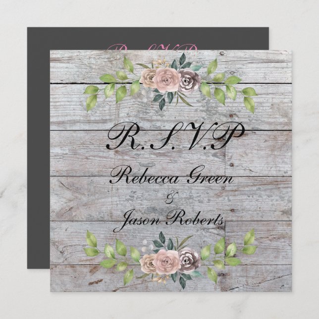 Tarjeta Por siempre dos corazones - un amor (Anverso / Reverso)