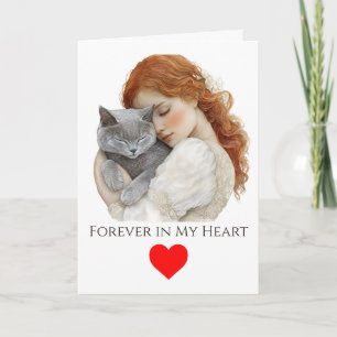Tarjeta Por Siempre en Mi Corazón Gato Pérdida de Mascota 