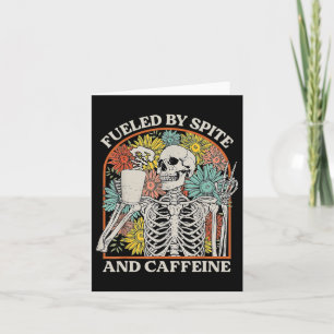 Tarjeta Por Spite Y Caffeine Skeleton Café Halloween