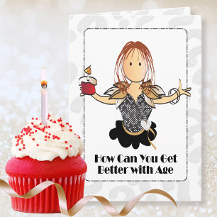 Tarjeta Por su cumpleaños, dulce mujer