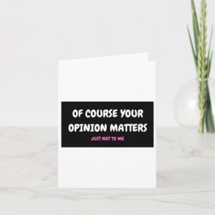Tarjeta Por Supuesto, Su Opinión S3