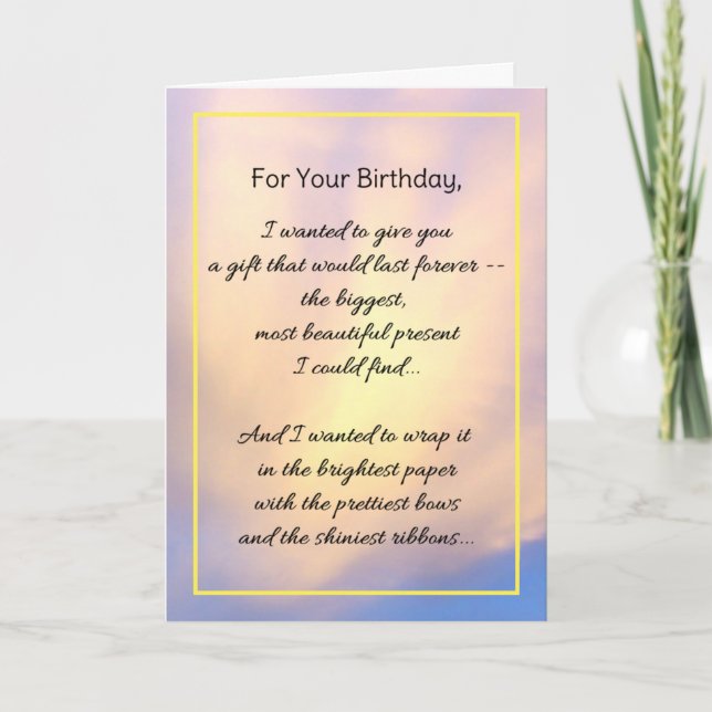 Tarjeta Por Tu Cumpleaños, Quería Darte... (Anverso)