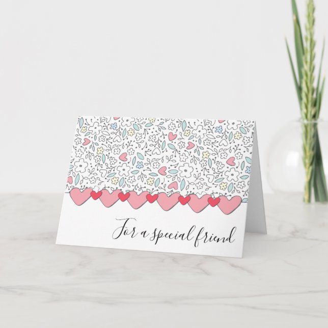 Tarjeta Por un El día de San Valentín especial de amigo (Anverso)
