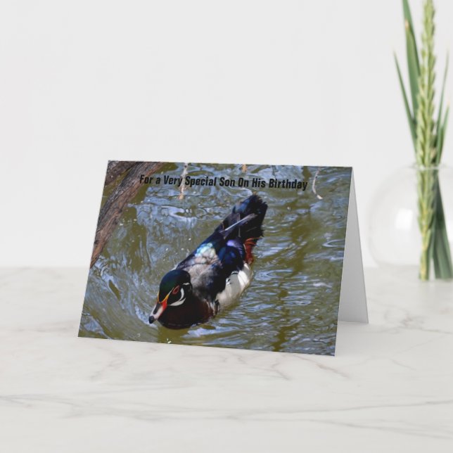 Tarjeta Por un hijo muy especial con mi amor (Anverso)