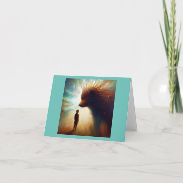 Tarjeta Porcupina animal espiritual 2 (Anverso)