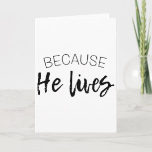 Tarjeta Porque Él Vive Camiseta de Pascua Jesús Está Vivo