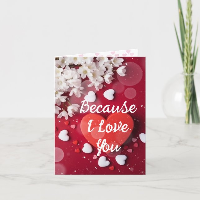 Tarjeta Porque te amo (Anverso)