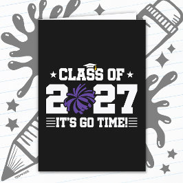 Tarjeta Porras de Graduación Animadoras Clase de Graduados