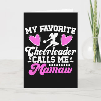 Tarjeta Porrista Favorita Me Llama Mamaw Grita Mamaw Abuel