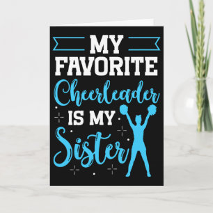 Tarjeta Porrista Mi Porrista Favorita Es Mi Hermana Che