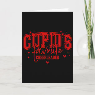 Tarjeta Porrista rosa favorita de Cupido en San Valentín