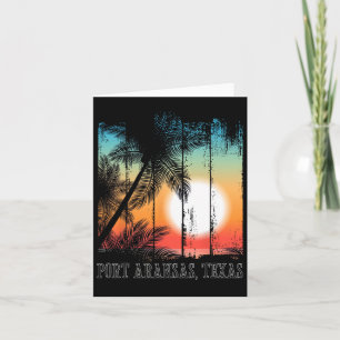Tarjeta Port Aransas Texas Beach Palms Vacation Surf Sundo