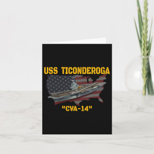 Tarjeta Portaaviones Uss Ticonderoga Cva-14 Veteranos D