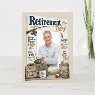 Tarjeta Portada de revista de jubilación con foto personal