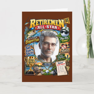 Tarjeta Portada de revista de jubilación con foto personal