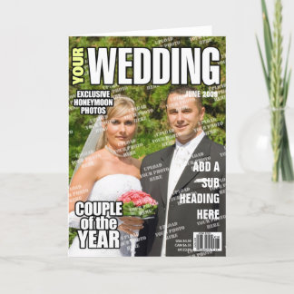 Tarjeta Portada personalizada de la revista boda