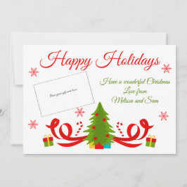 Tarjeta Portafolio de regalo de vacaciones de árbol de Nav