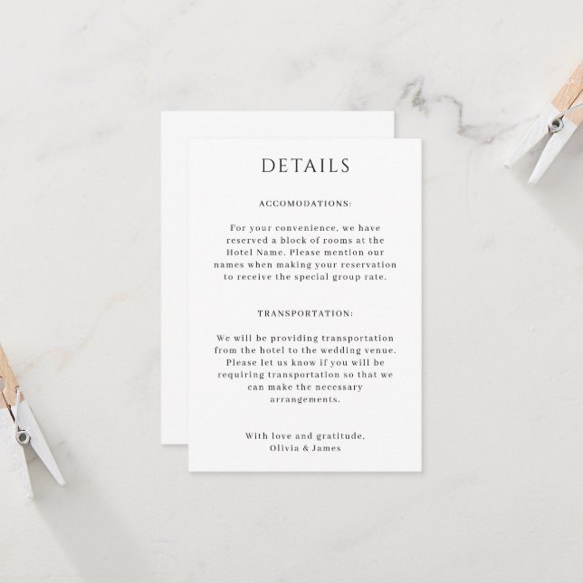 Tarjeta Portait Boda Detalles (Anverso/Reverso In Situ)