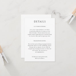 Tarjeta Portait Boda Detalles