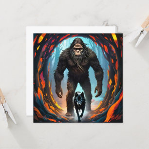 Tarjeta Portal de Bigfoot y Lobo