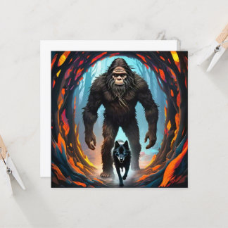 Tarjeta Portal de Bigfoot y Lobo