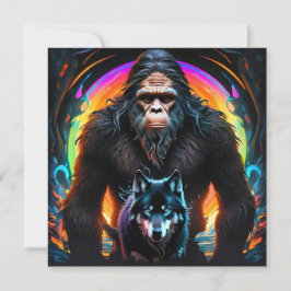 Tarjeta Portal de Bigfoot y Lobo