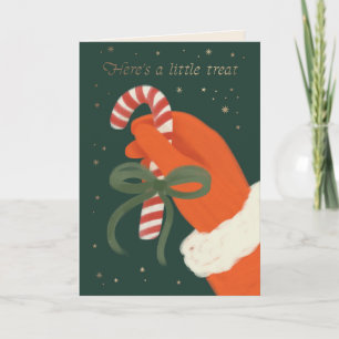 Tarjeta Porte de dinero de candy cane de Santa