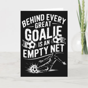 Tarjeta Portería de fútbol, detrás de cada gran portero ha