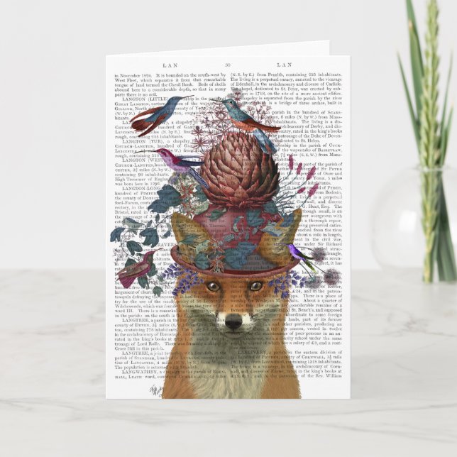 Tarjeta Portero de aves Fox con Artichoke (Anverso)