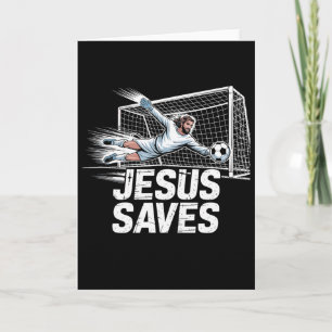 Tarjeta Portero de fútbol Arquero Jesús salva cristiano So