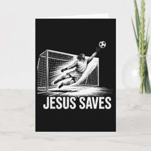 Tarjeta Portero de fútbol Arquero Jesús salva cristiano So
