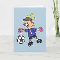 Portero de fútbol confundido