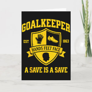 Tarjeta Portero de fútbol divertido Portero de fútbol Retr