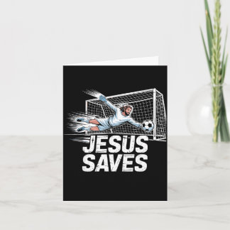 Tarjeta Portero de fútbol Jesús salva cristiano