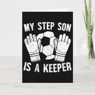 Tarjeta Portero de fútbol Padrastro de un portero de fútbo