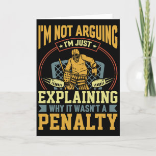 Tarjeta Portero de Hockey Explicando Penalización Divertid