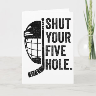 Tarjeta Portero de Hockey sobre Hielo Divertido Cierra Tu