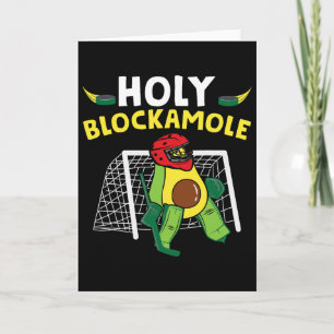 Tarjeta Portero de hockey sobre hielo divertido jugador de