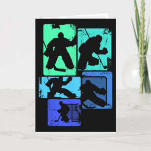 Tarjeta Portero de Hockey sobre Hielo Jugador de Hockey Ni