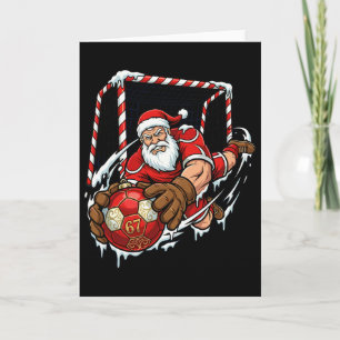 Tarjeta Portero de Santa 67 Fútbol Navidad Divertido Depor