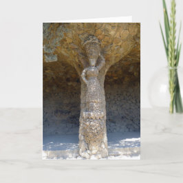 Tarjeta Portico de Washerwoman, Barcelona, España -