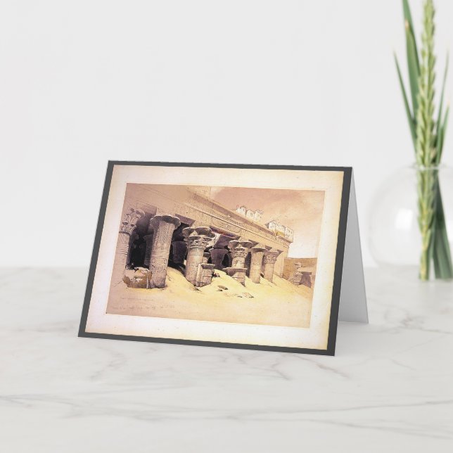 Tarjeta Portico del Templo de Edfou Roberts/Haghe Art (Anverso)