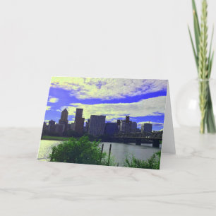 Tarjeta Portland, Oregon Skyline #2 Card