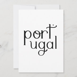 Tarjeta Portugal - minimalistic typography card