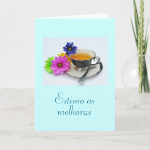 Tarjeta Portugués: Como melhoras/consiguen bien: taza de